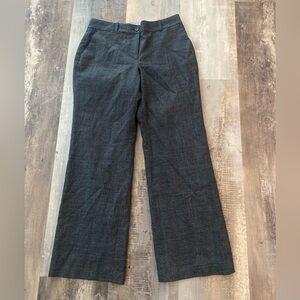 Ann Taylor Charcoal Petite Wide Leg Trousers